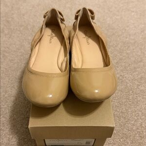Cole Haan Women's Manhattan Bow Beige Patent Flats